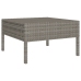 Set de muebles de jardín 5 pzas y cojines ratán sintético gris