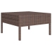 Set muebles de jardín 6 pzas y cojines ratán sintético marrón