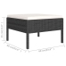 Set de muebles de jardín 6 pzas y cojines ratán sintético negro