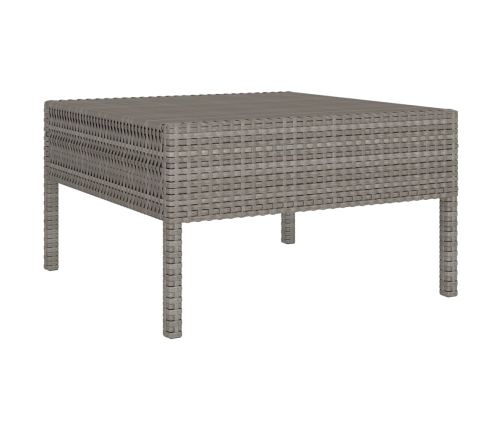 Set de muebles de jardín 8 pzas y cojines ratán sintético gris