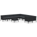 Set de muebles de jardín 11 pzas cojines ratán sintético negro