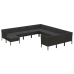 Set muebles de jardín 12 pzas y cojines ratán sintético negro