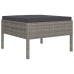 Set de muebles de jardín 12 pzas y cojines ratán sintético gris