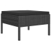 Set de muebles de jardín 8 pzas y cojines ratán sintético negro