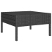 Set de muebles de jardín 8 pzas y cojines ratán sintético negro