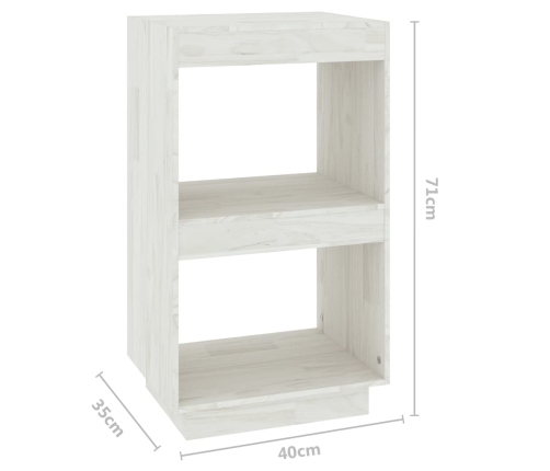 Estantería madera maciza de pino blanca 40x35x71 cm