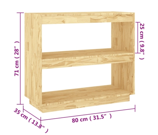 Estantería madera maciza de pino 80x35x71 cm