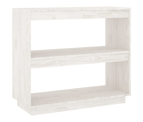 vidaXL Estantería de madera maciza de pino blanco 80x35x71 cm