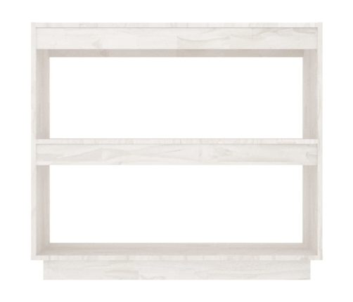 vidaXL Estantería de madera maciza de pino blanco 80x35x71 cm