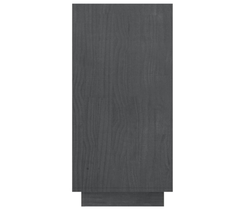 Estantería de madera maciza de pino gris 80x35x71 cm