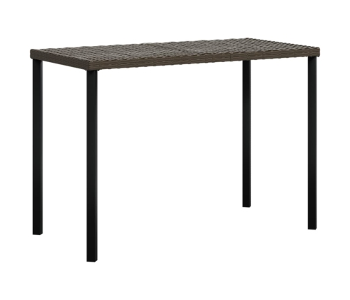 Set de sofás forma de L 5 pzas cojines ratán sintético marrón