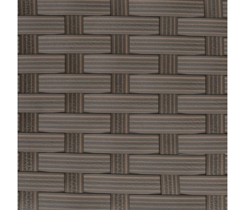 Set de sofás forma de L 5 pzas cojines ratán sintético marrón