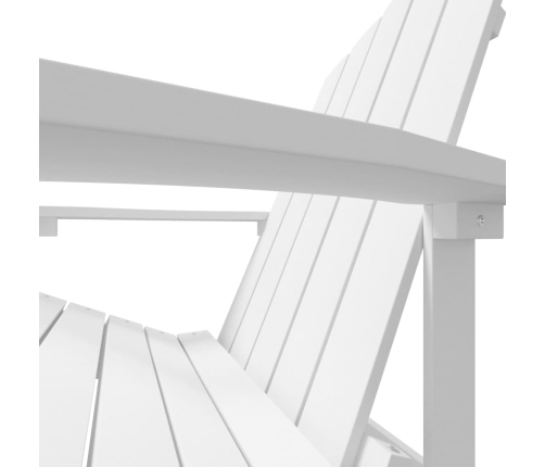 Silla de jardín Adirondack HDPE blanca