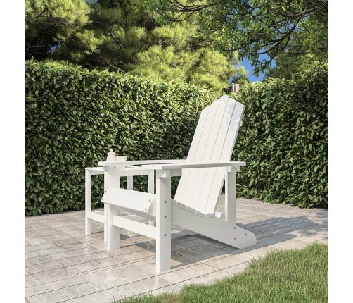 Silla de jardín Adirondack HDPE blanca