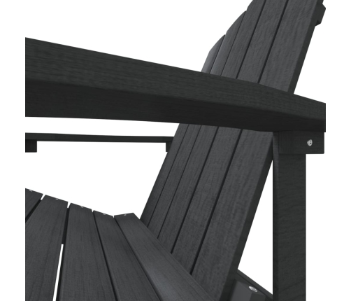 Silla de jardín Adirondack HDPE gris antracita