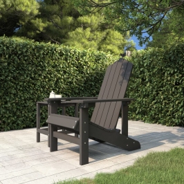 Silla de jardín Adirondack HDPE gris antracita