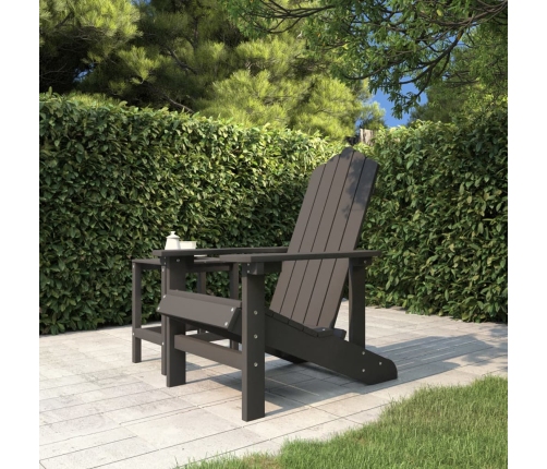 Silla de jardín Adirondack HDPE gris antracita