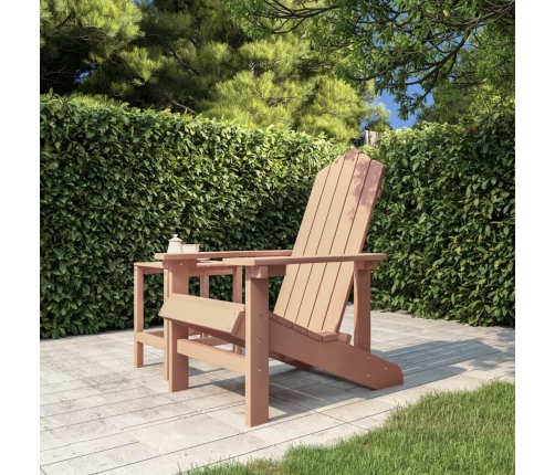 Silla de jardín Adirondack HDPE marrón