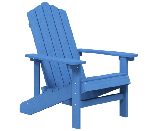 Silla de jardín Adirondack HDPE azul agua