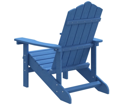 Silla de jardín Adirondack HDPE azul agua