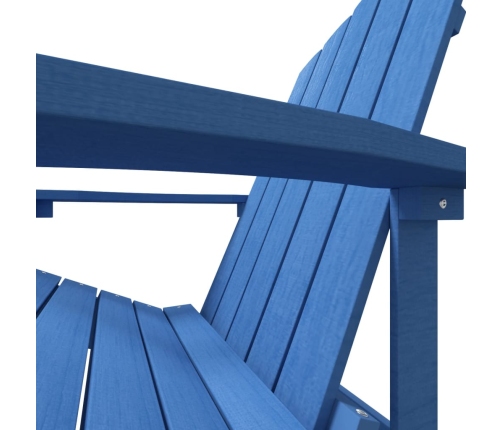 Silla de jardín Adirondack HDPE azul agua