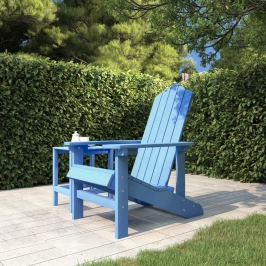 Silla de jardín Adirondack HDPE azul agua