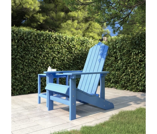 Silla de jardín Adirondack HDPE azul agua