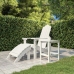 Mesa de jardín Adirondack HDPE blanca 38x38x46 cm