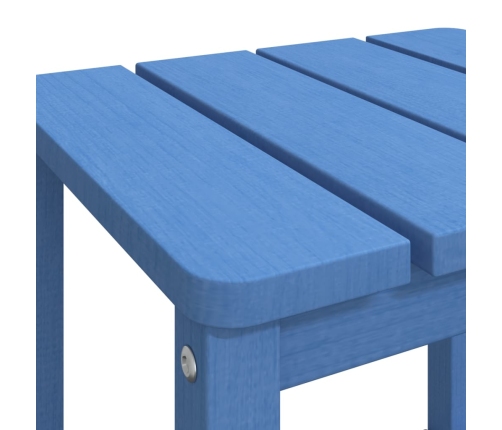 vidaXL Mesa de jardín Adirondack HDPE azul agua 38x38x46 cm