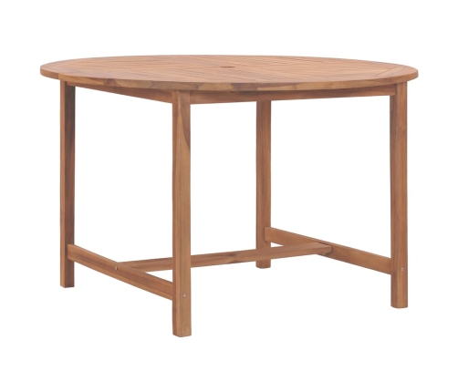 Mesa de comedor de jardín madera maciza de teca Ø110x75 cm