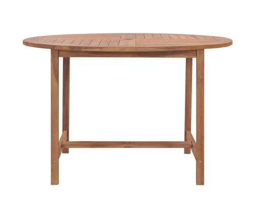 Mesa de comedor de jardín madera maciza de teca Ø110x75 cm