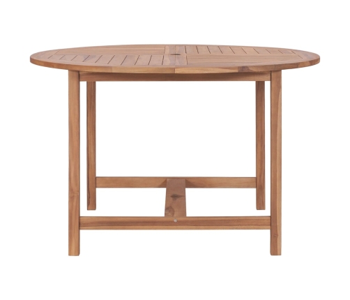 Mesa de comedor de jardín madera maciza de teca Ø110x75 cm