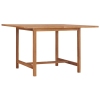 Mesa de comedor de jardín madera maciza de teca 110x110x75 cm