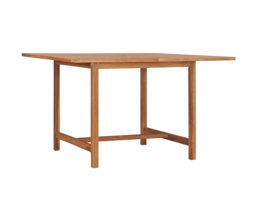 Mesa de comedor de jardín madera maciza de teca 110x110x75 cm