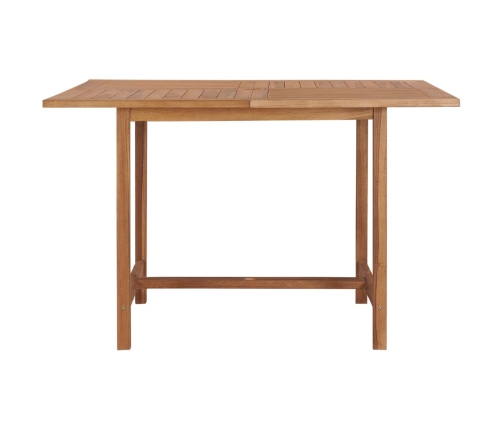 Mesa de comedor de jardín madera maciza de teca 110x110x75 cm