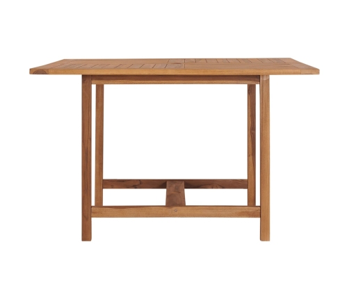 Mesa de comedor de jardín madera maciza de teca 110x110x75 cm