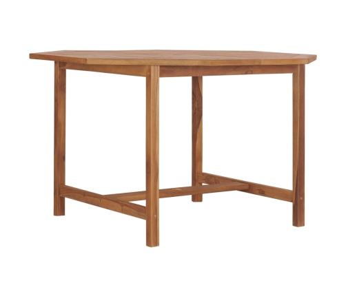 Mesa de comedor de jardín madera maciza de teca 110x110x75 cm