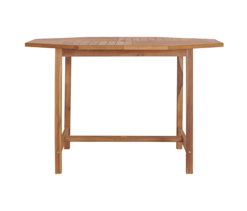 Mesa de comedor de jardín madera maciza de teca 110x110x75 cm