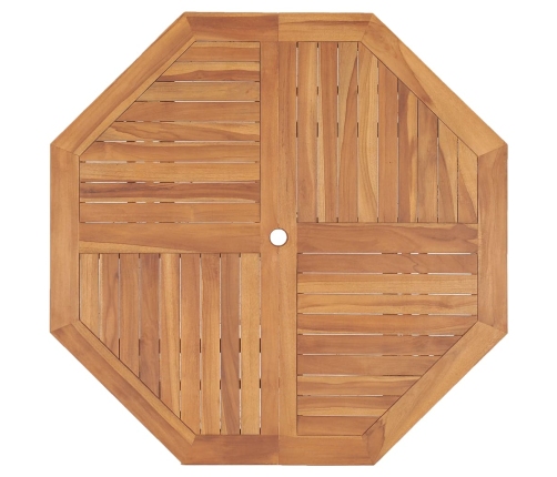 Mesa de comedor de jardín madera maciza de teca 110x110x75 cm