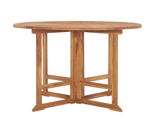 Mesa de comedor de jardín plegable teca maciza Ø110x75 cm