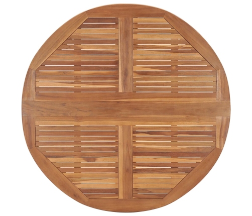 Mesa de comedor de jardín plegable teca maciza Ø110x75 cm