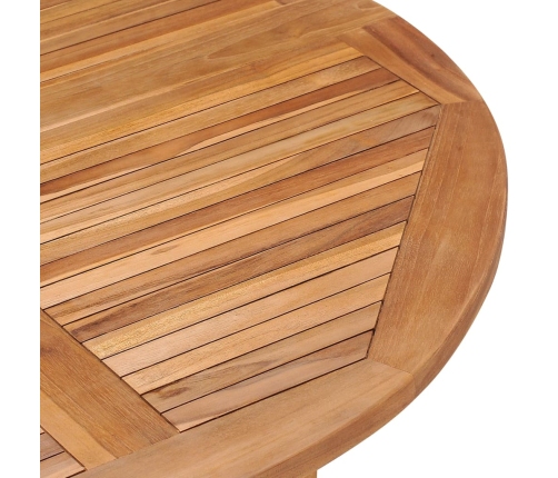 Mesa de comedor de jardín plegable teca maciza Ø110x75 cm