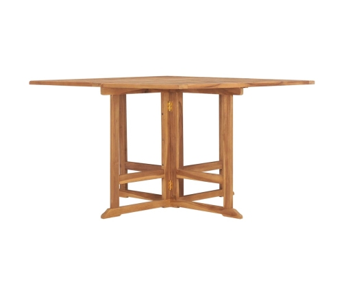 Mesa de comedor de jardín plegable teca maciza 110x110x75 cm