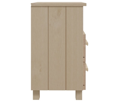 Mesita de noche HAMAR madera pino maciza marrón miel 40x35x62cm