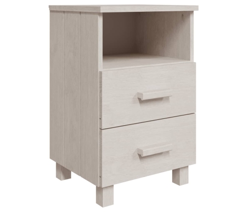 Mesita de noche HAMAR madera maciza de pino blanca 40x35x62 cm