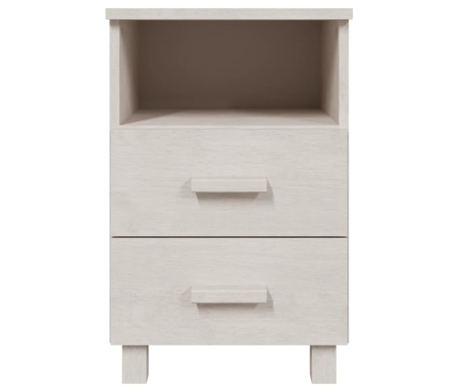 Mesita de noche HAMAR madera maciza de pino blanca 40x35x62 cm