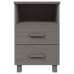 vidaXL Mesita de noche HAMAR madera pino maciza gris claro 40x35x62 cm