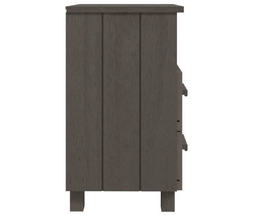 vidaXL Mesita de noche HAMAR madera pino maciza gris claro 40x35x62 cm