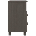 vidaXL Mesita de noche HAMAR madera pino maciza gris claro 40x35x62 cm