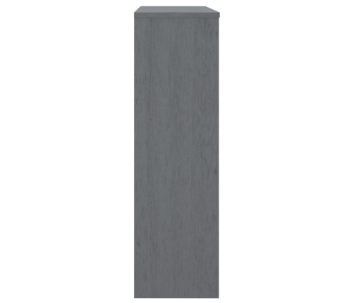 Aparador superior HAMAR pino macizo gris oscuro 90x30x100 cm